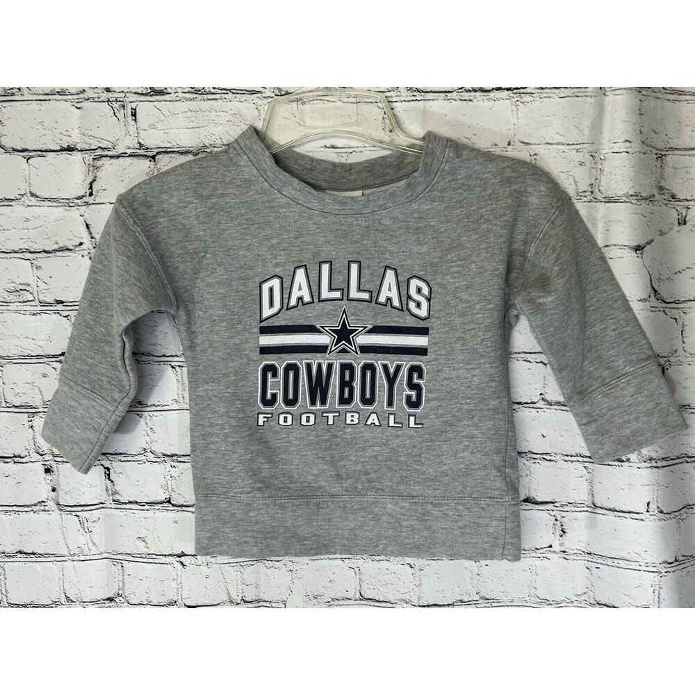 NFL Teams Dallas Cowboys Sweatshirt Girls Youth Size XS Grey Pullover Game Day